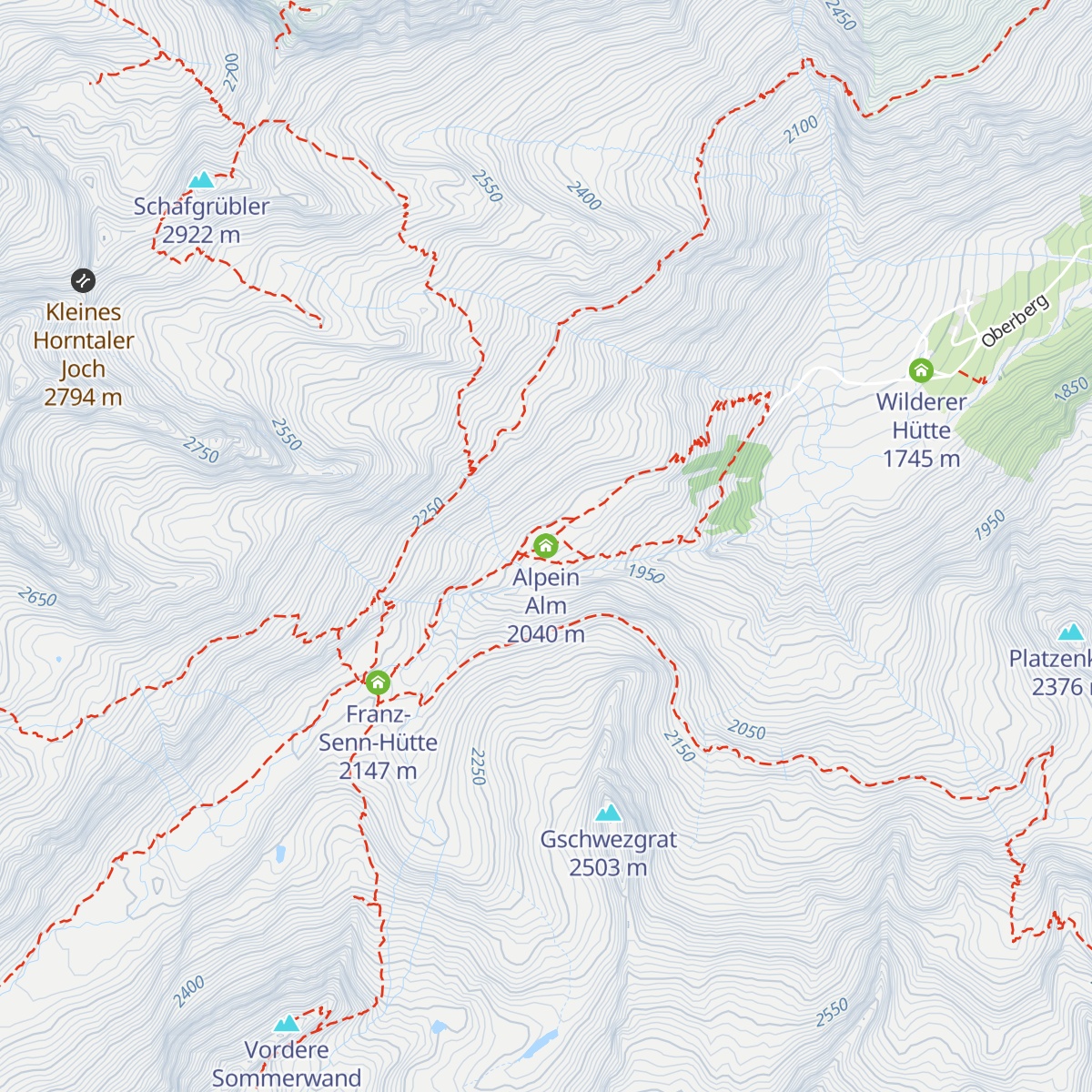 Alpein Alm map