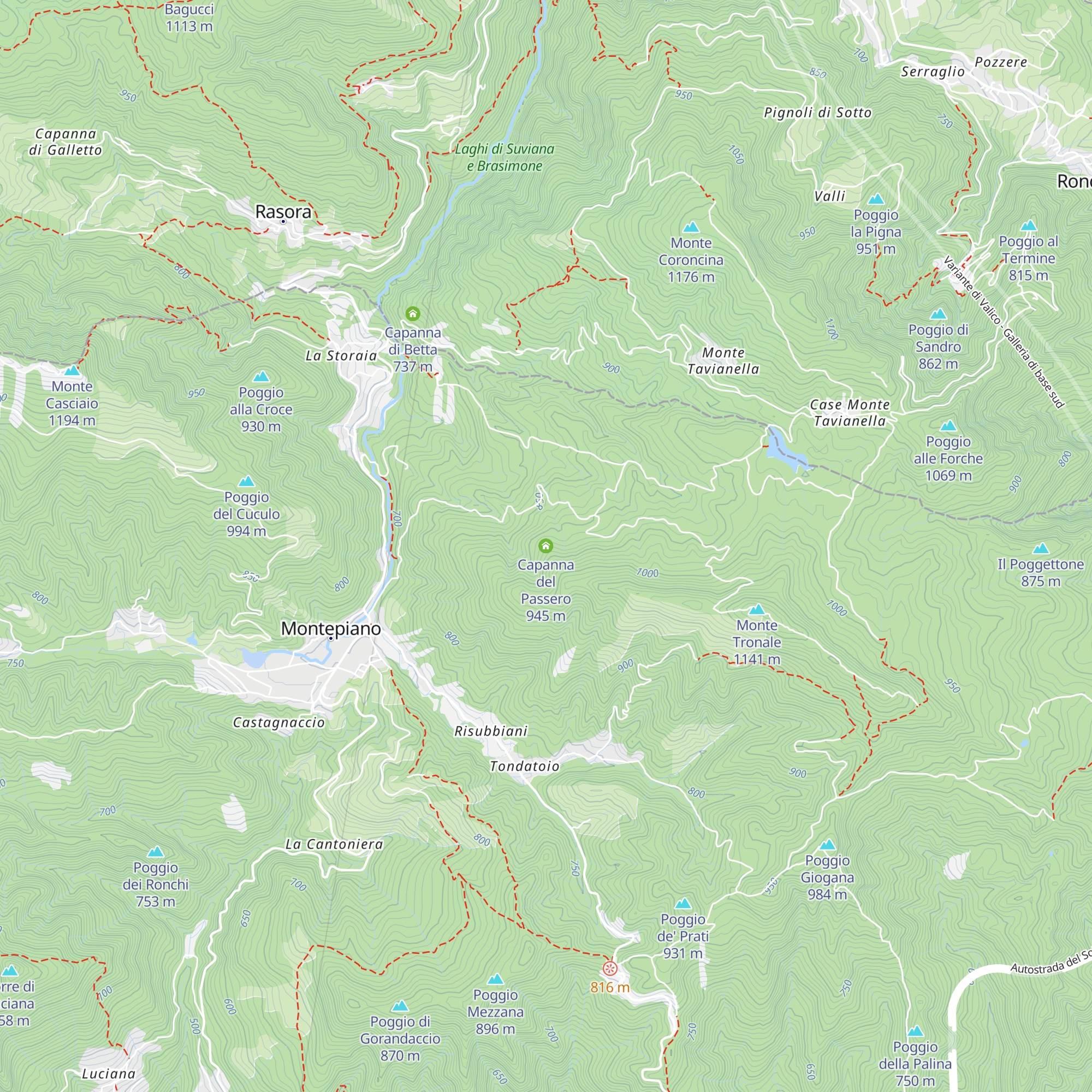 Capanna del Passero map