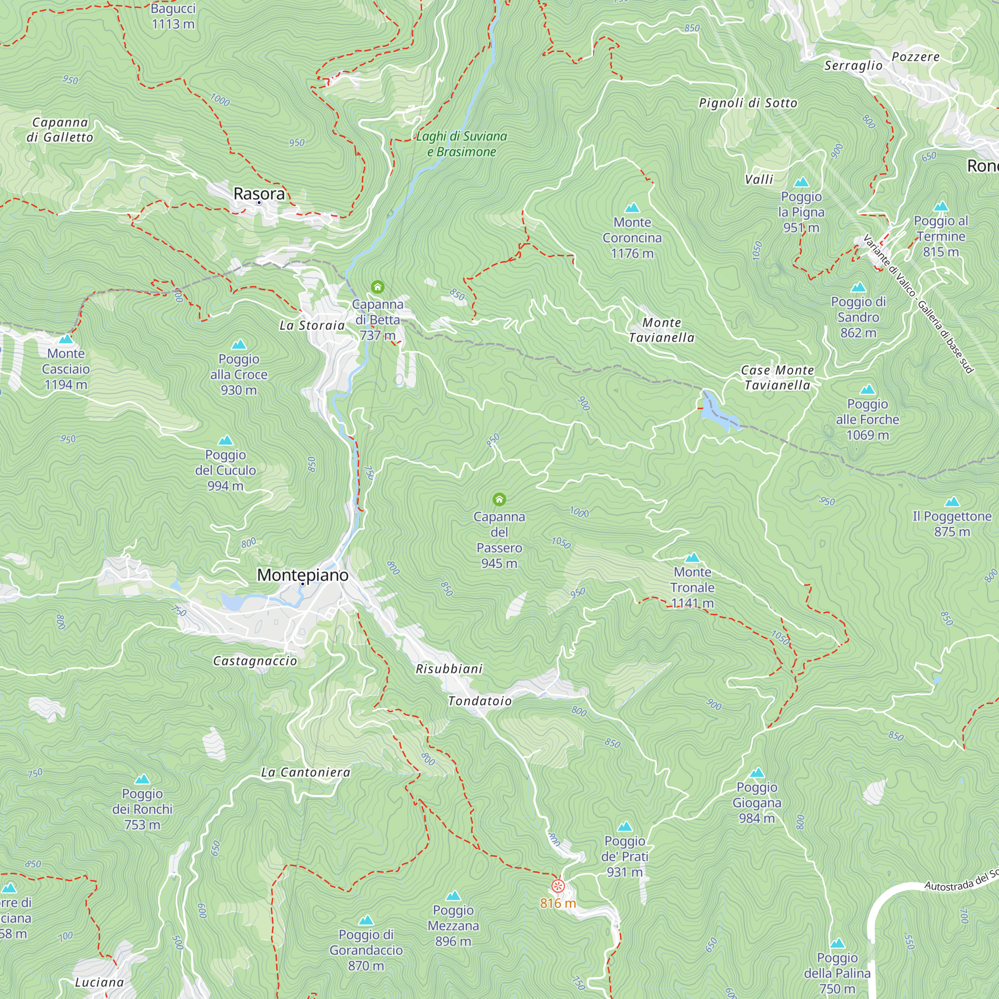 Capanna del Passero map