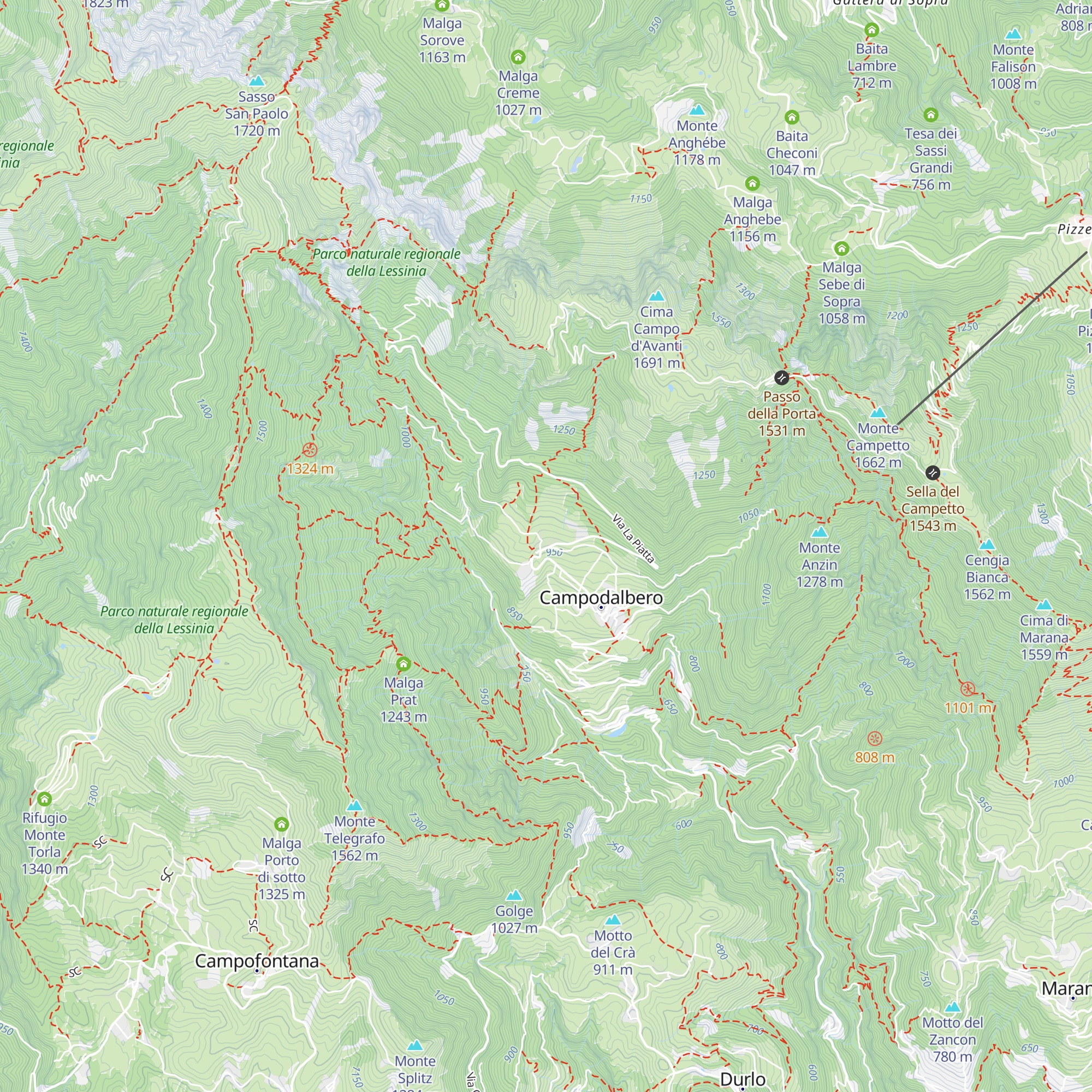 Baita del Veronese map