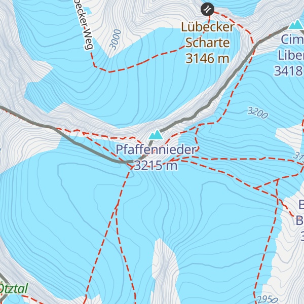Map of Müllerhütte - Rifugio Cima Libera