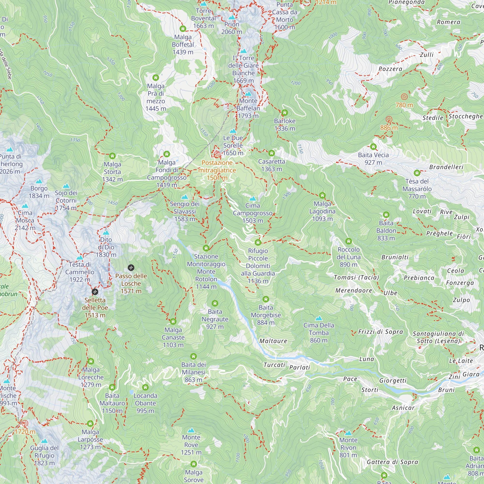Malga Rao map