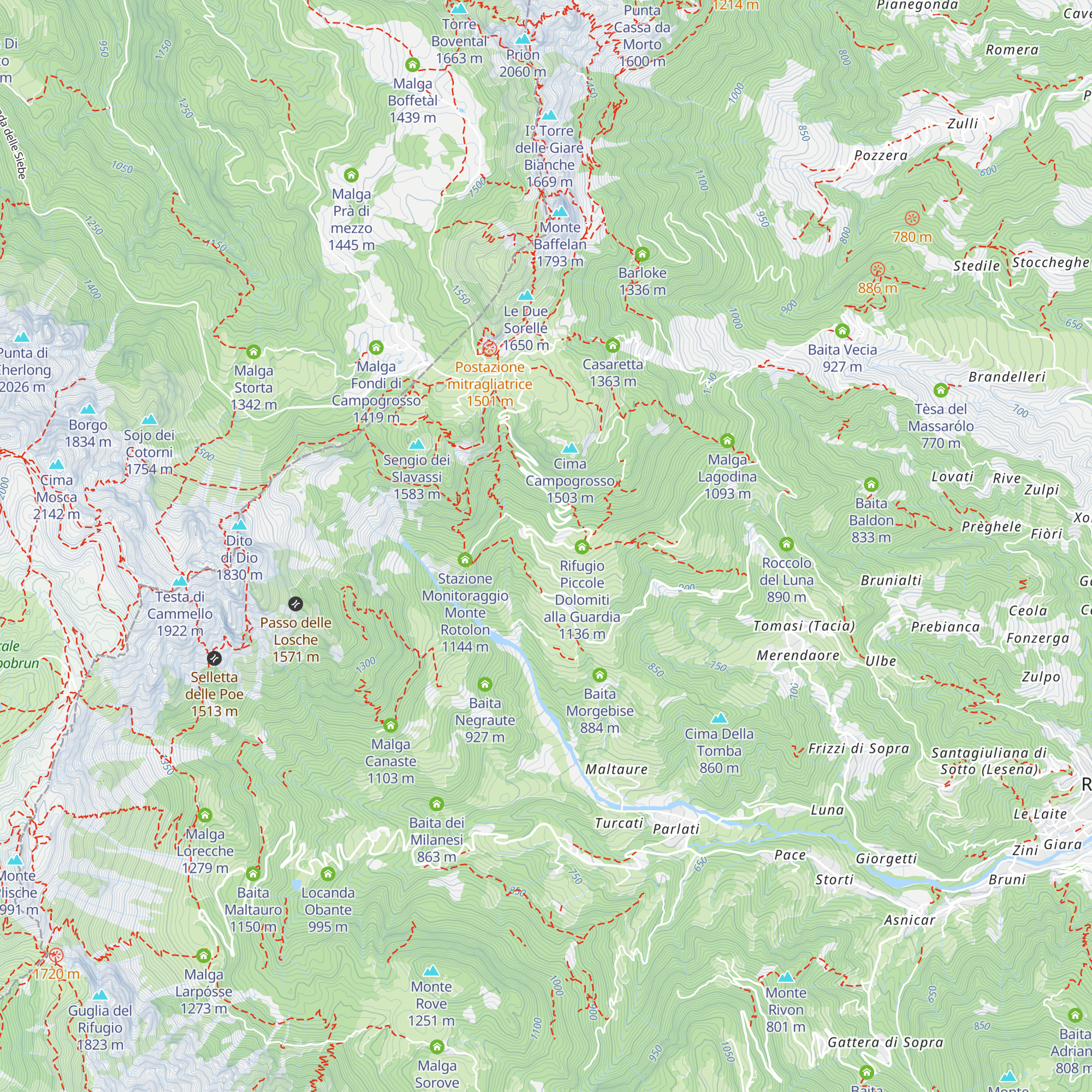 Malga Rao map