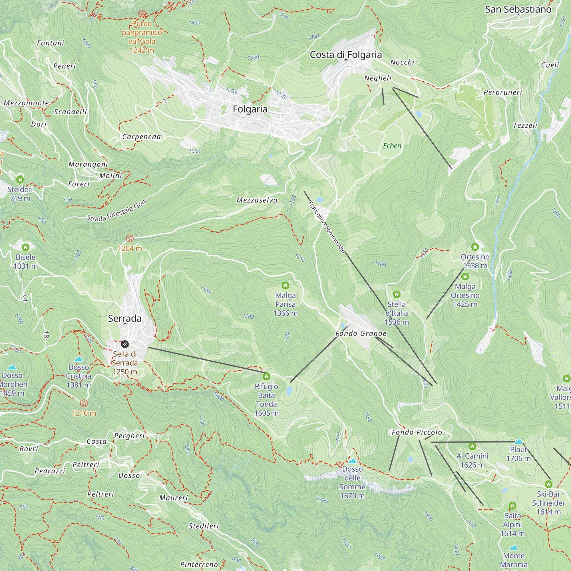 Malga Parisa map