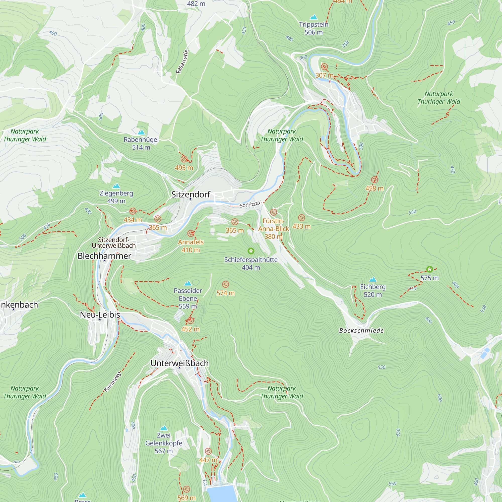 Schieferspalthütte map
