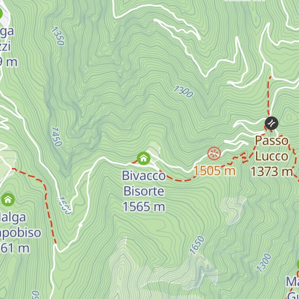 Map of Malga Bisorte