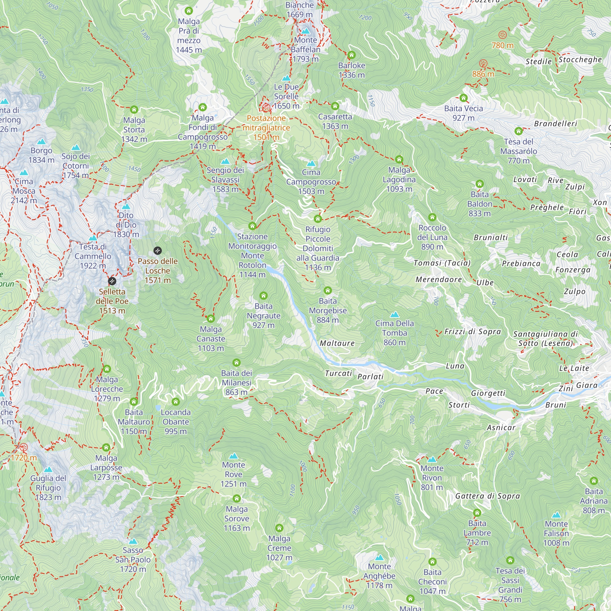 Tèsa Fastro map