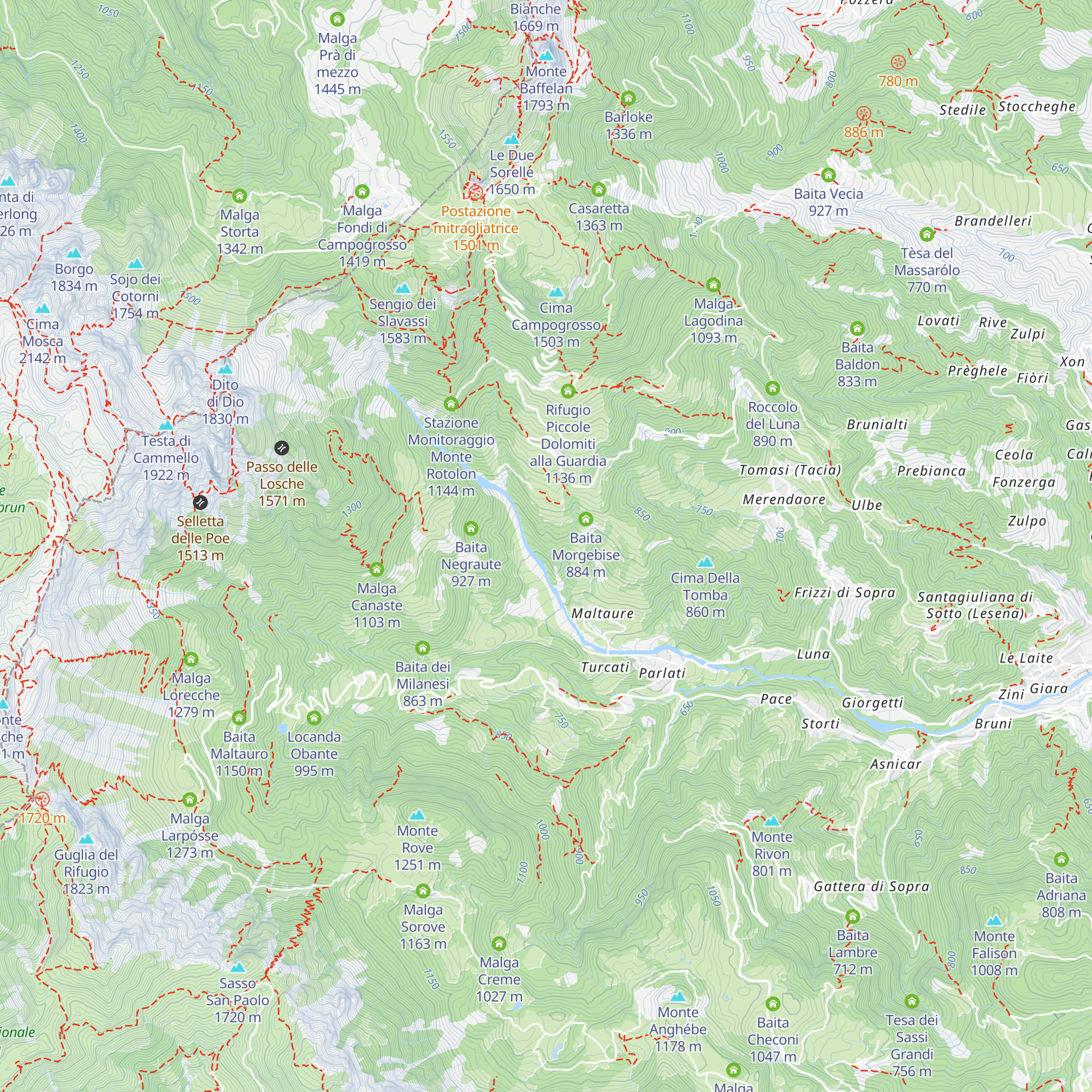 Tèsa Fastro map
