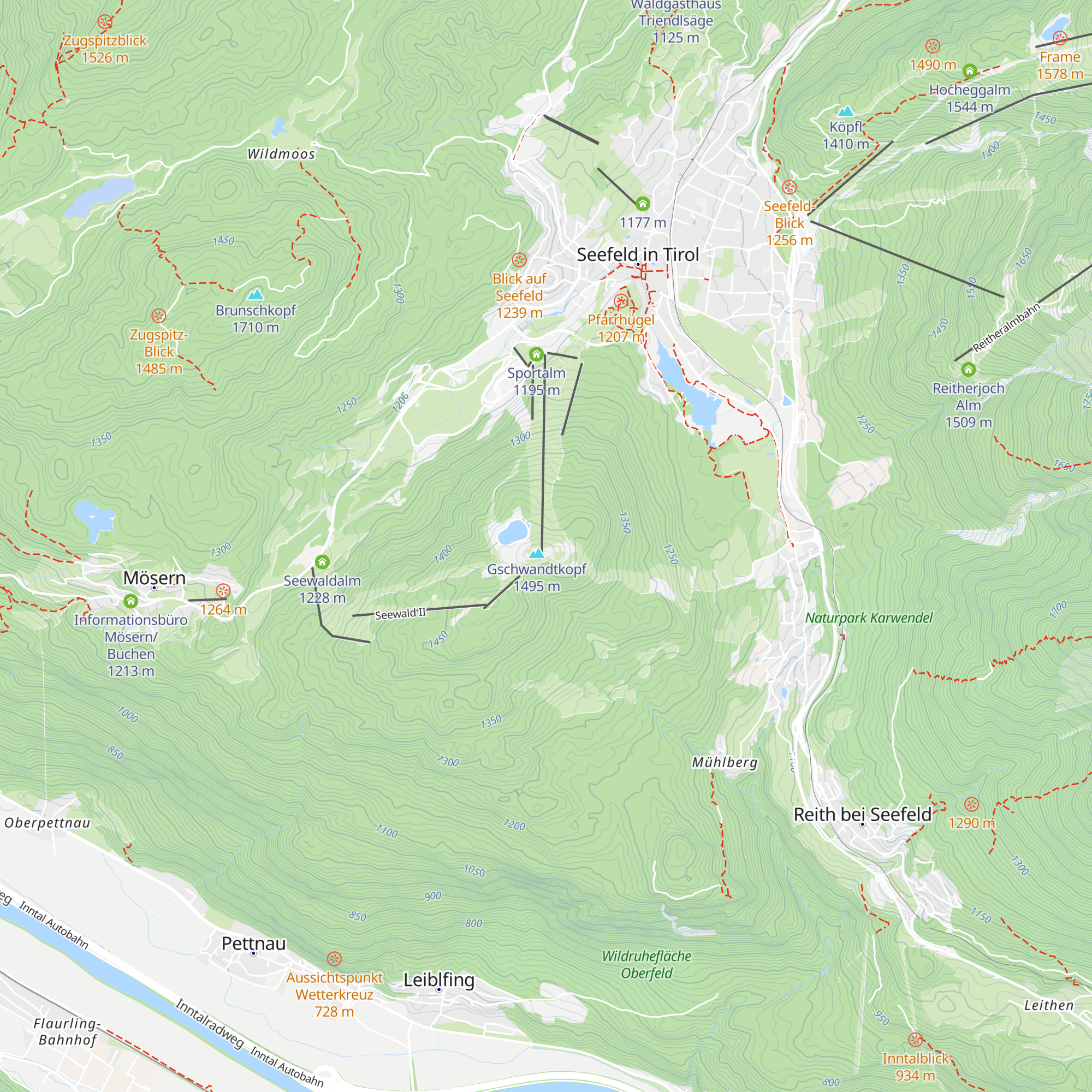 Bergrettungshütte Gschwandtkopf map