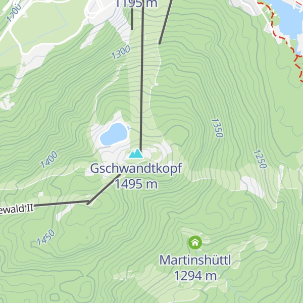 Map of Bergrestaurant & Panorama Bar am Gschwandtkopf