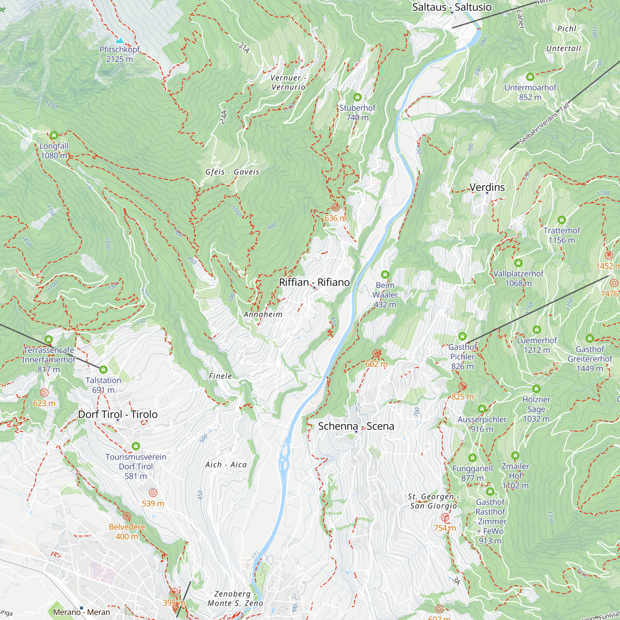 TV Passeiertal - Info-Büro Riffian-Kuens map