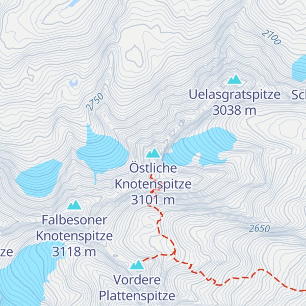 Map of Östliche Knotenspitze