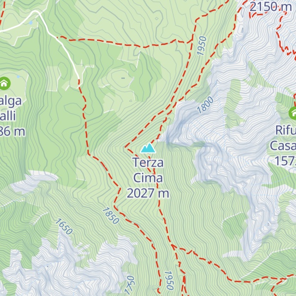 Map of Terza Cima
