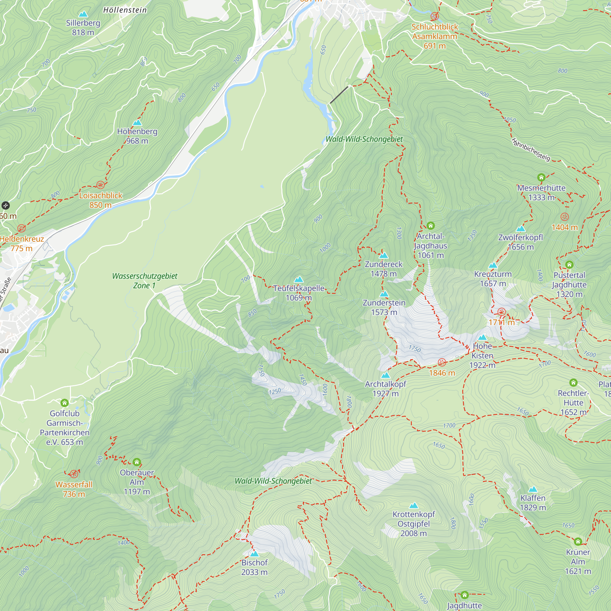 Martinihütte map
