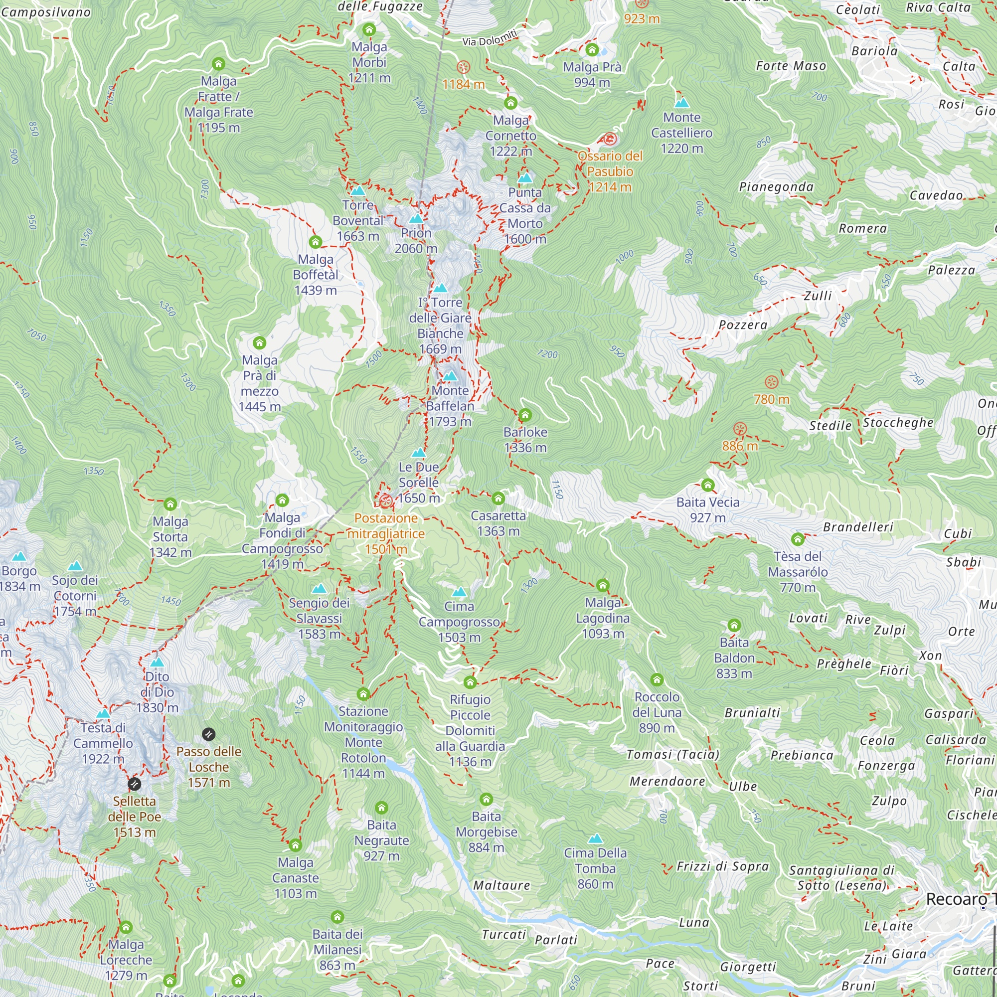 Casaretta map
