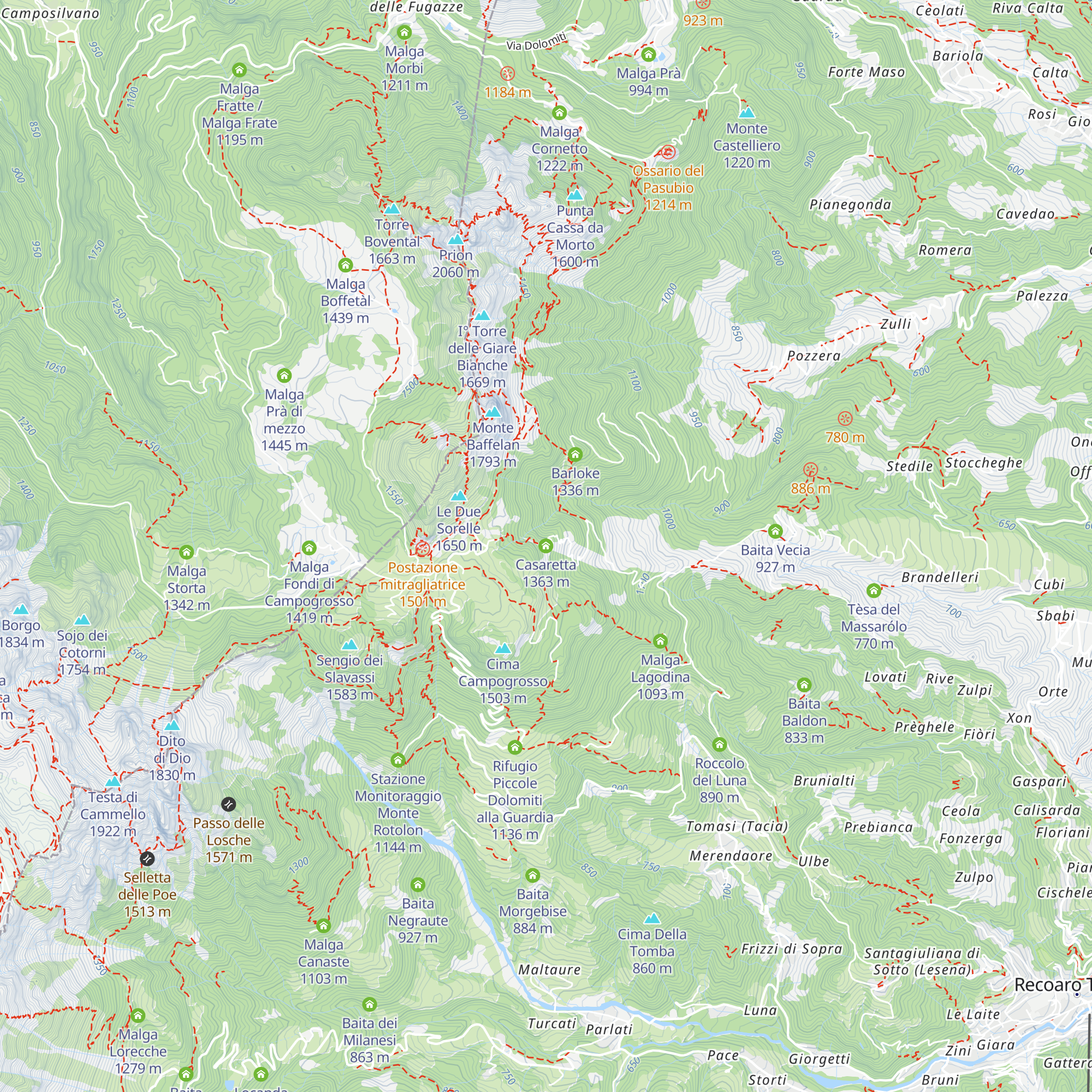 Casaretta map