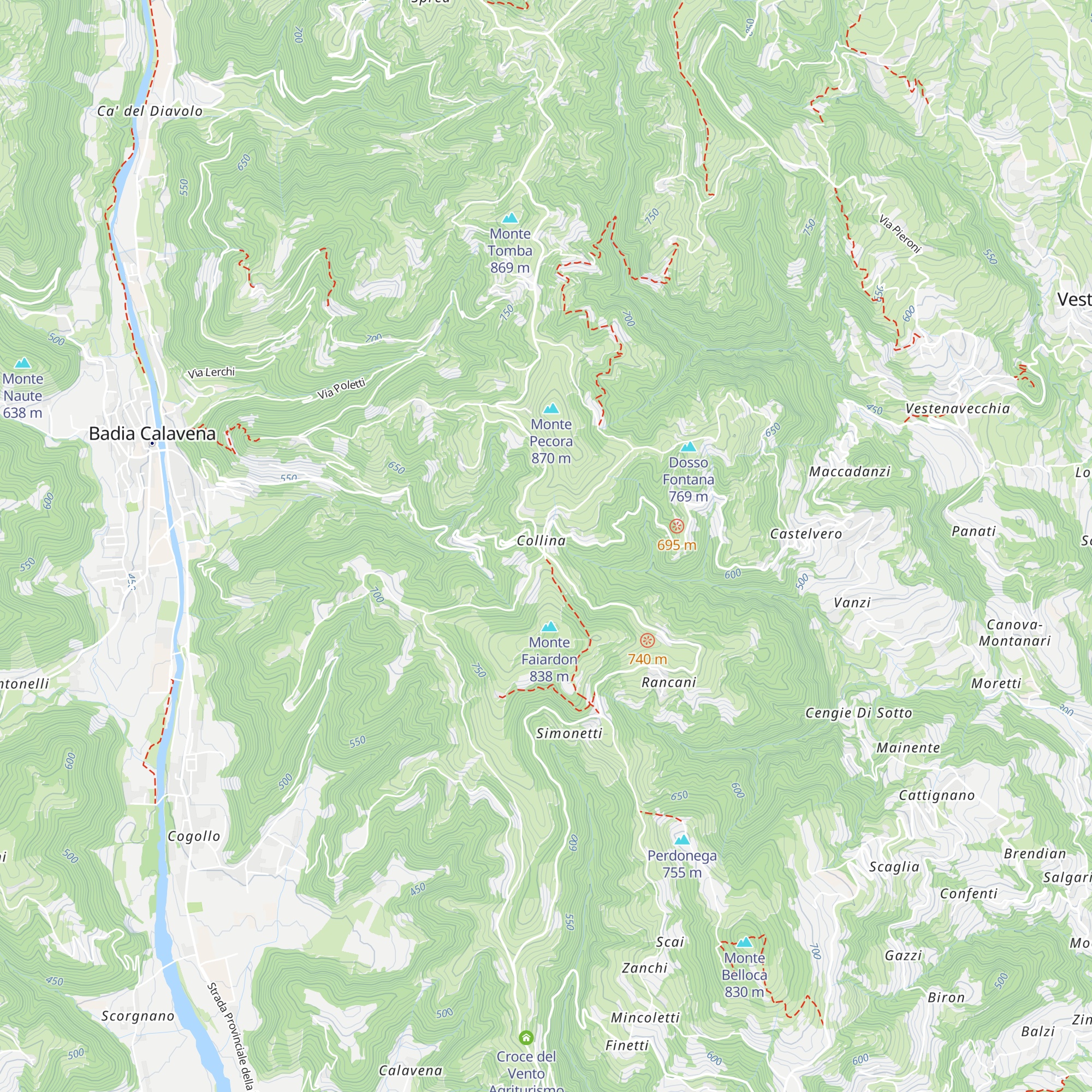 La Collina map