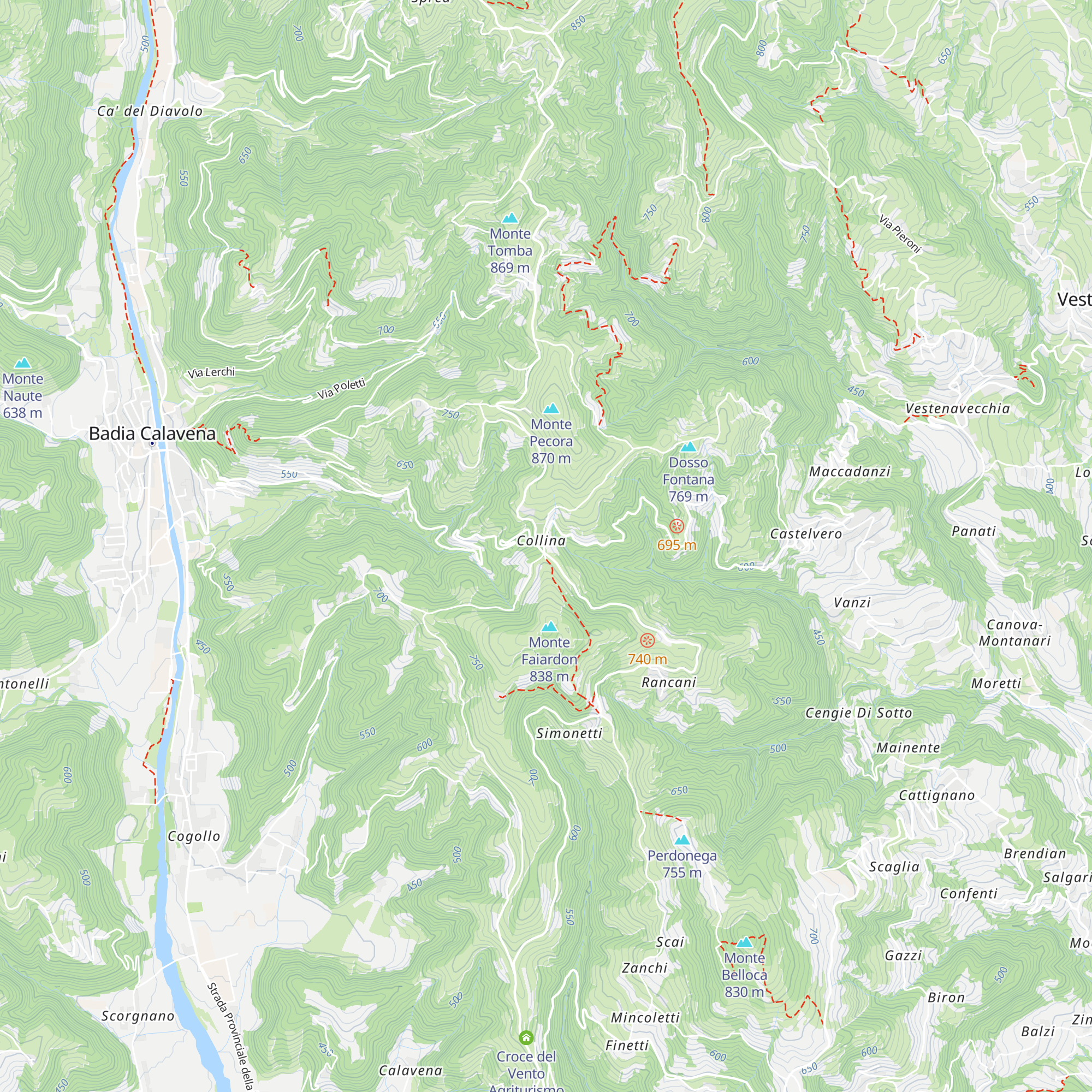 La Collina map