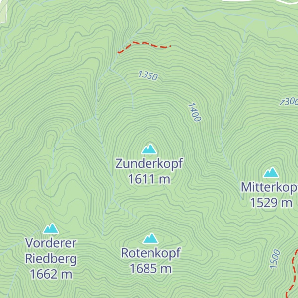 Map of Zunderkopf