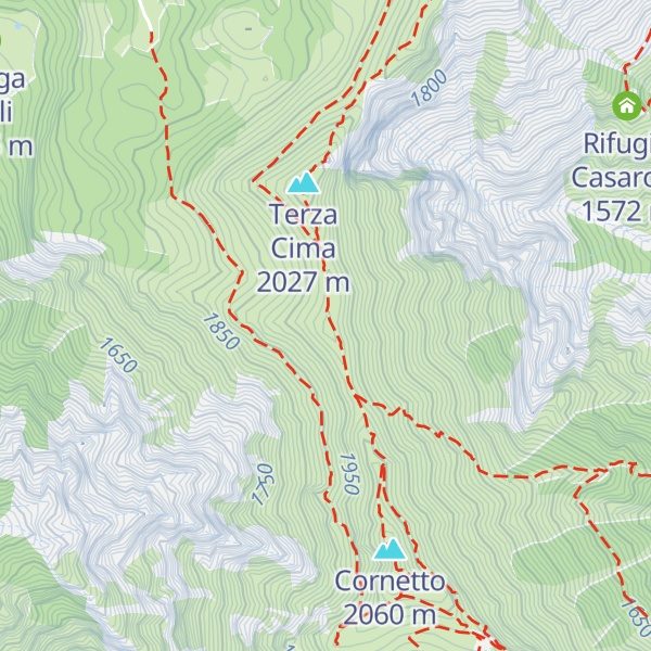 Map of Seconda Cima