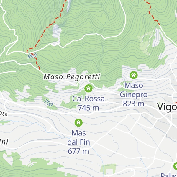 Map of Ca' Rossa