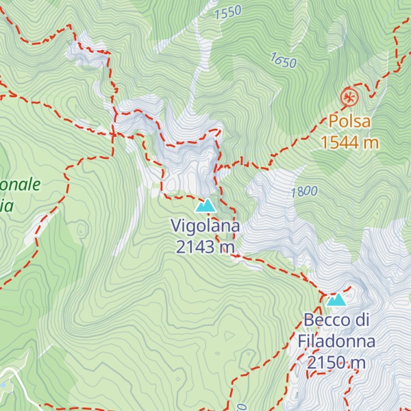 Map of Vigolana