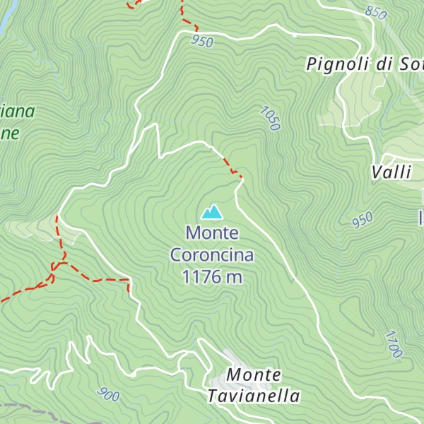 Map of Monte Coroncina