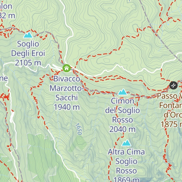 Map of Cima dell'Osservatorio