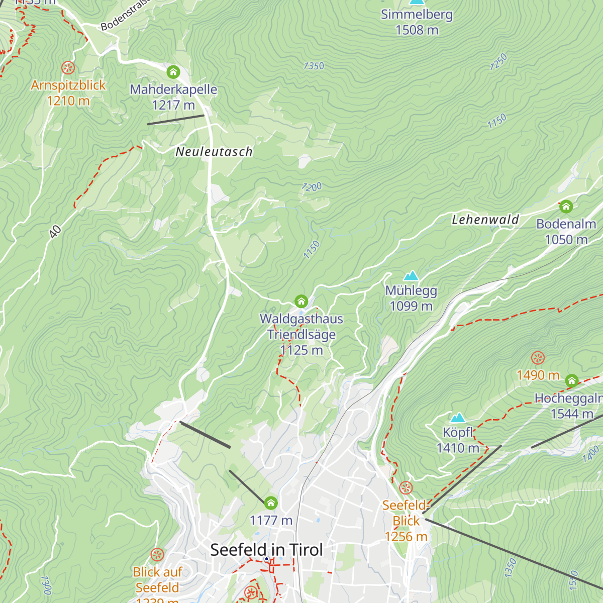 Waldgasthaus Triendlsäge map