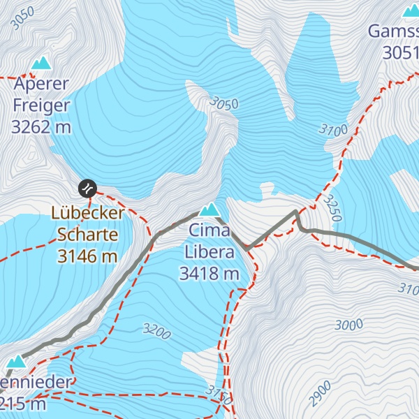 Map of Cima Libera