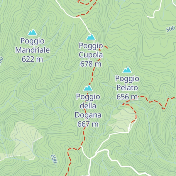 Map of Poggio della Dogana