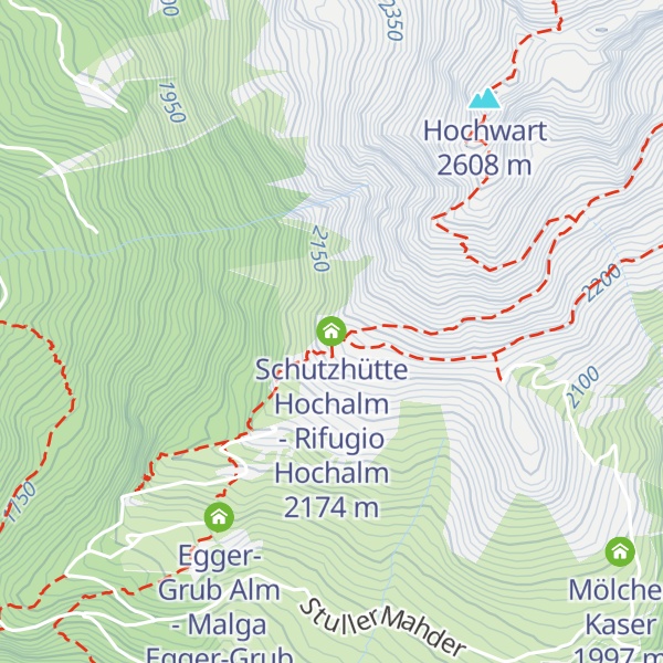 Map of Schutzhütte Hochalm - Rifugio Hochalm