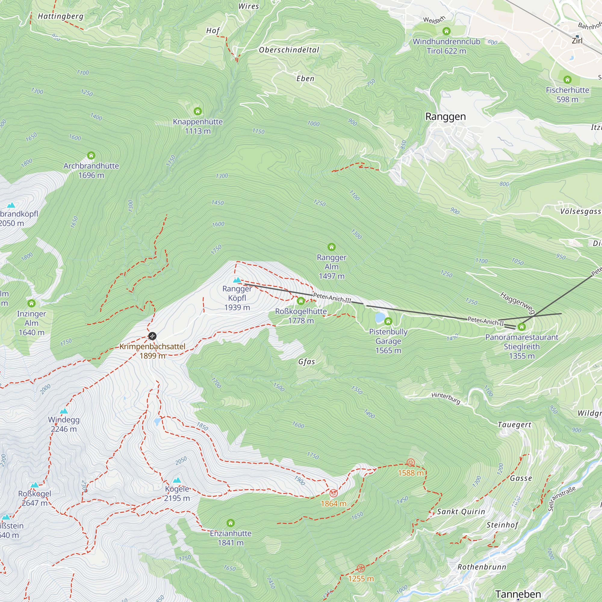 Roßkogelhütte map