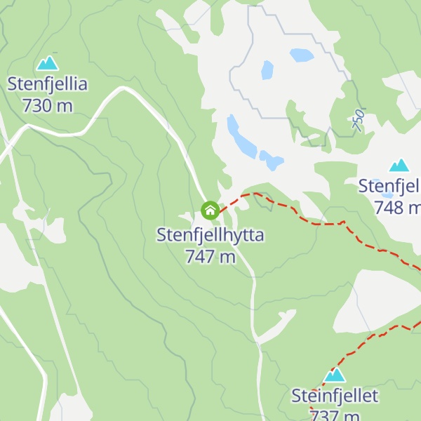 Map of Stenfjellhytta