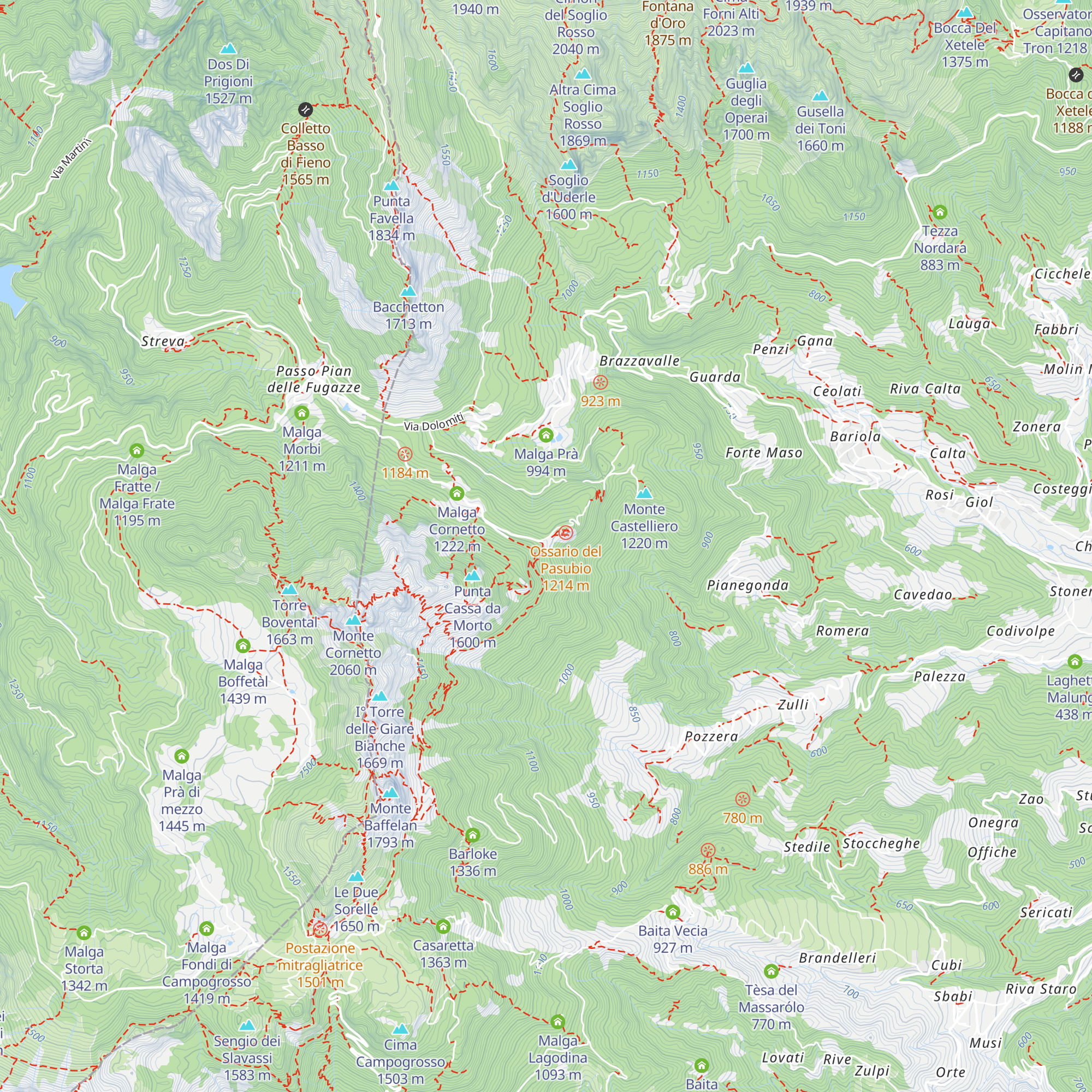 Colle Bellavista map