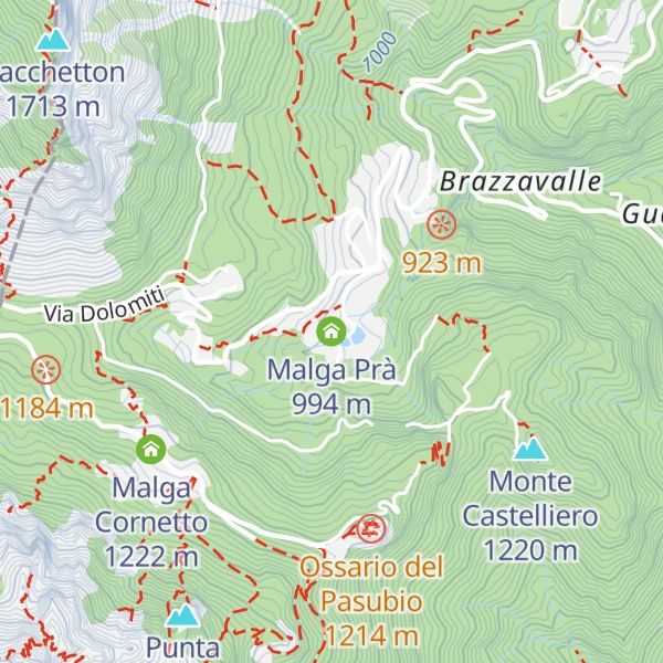 Map of Malga Prà