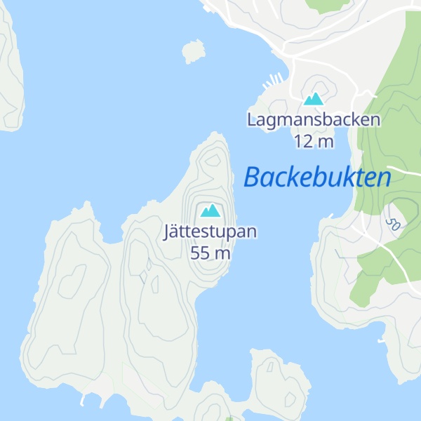 Map of Jättestupan