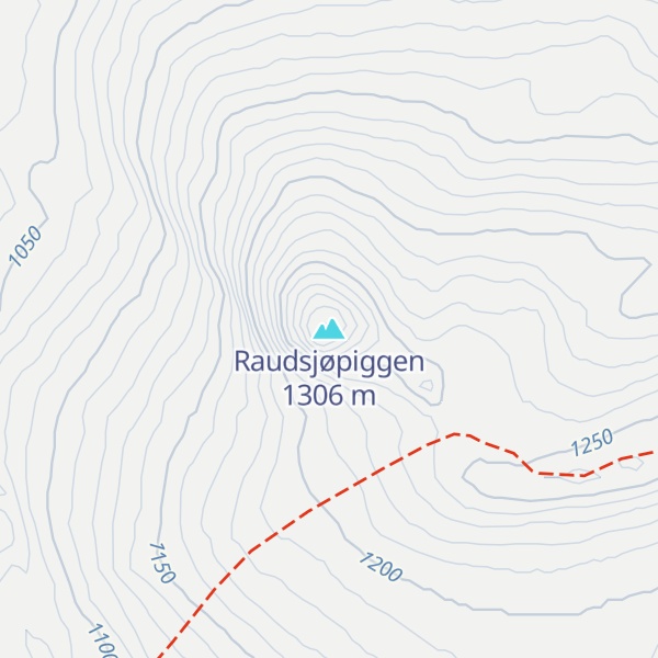 Map of Raudsjøpiggen