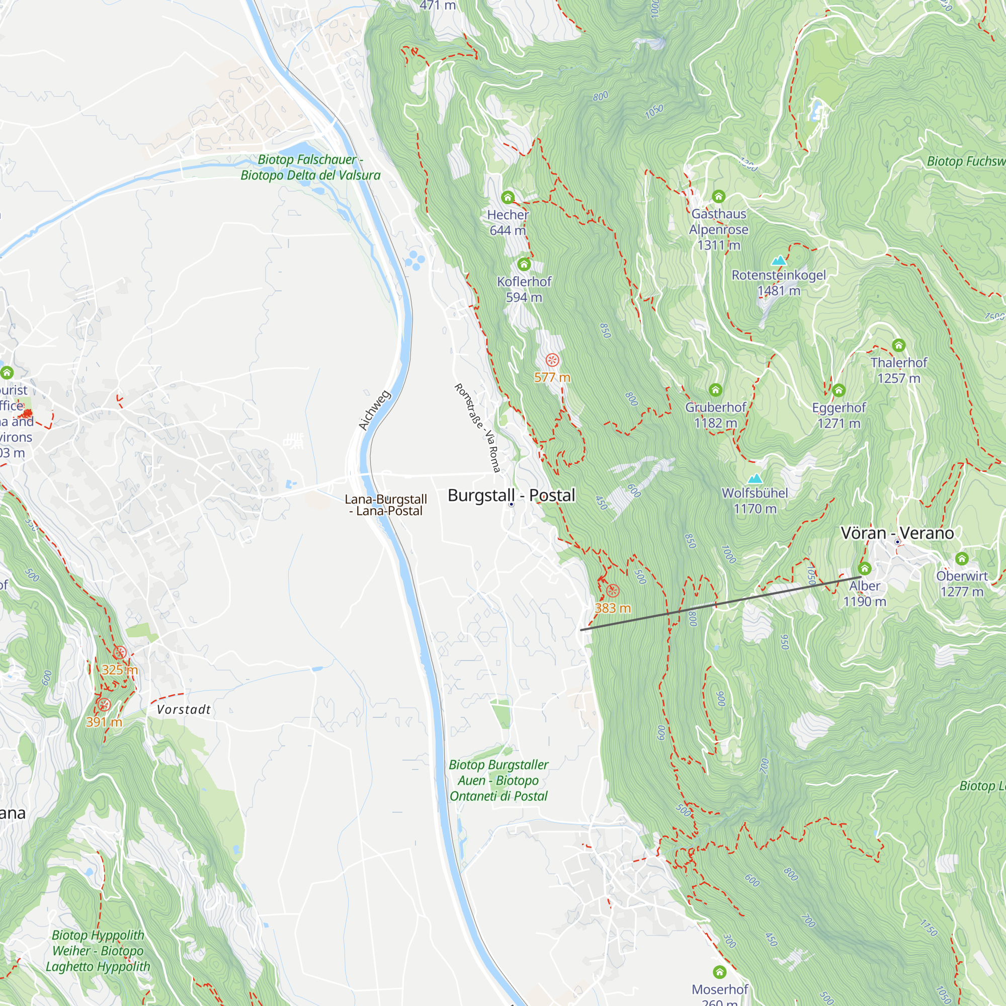 Tourist Office Burgstall/Postal map