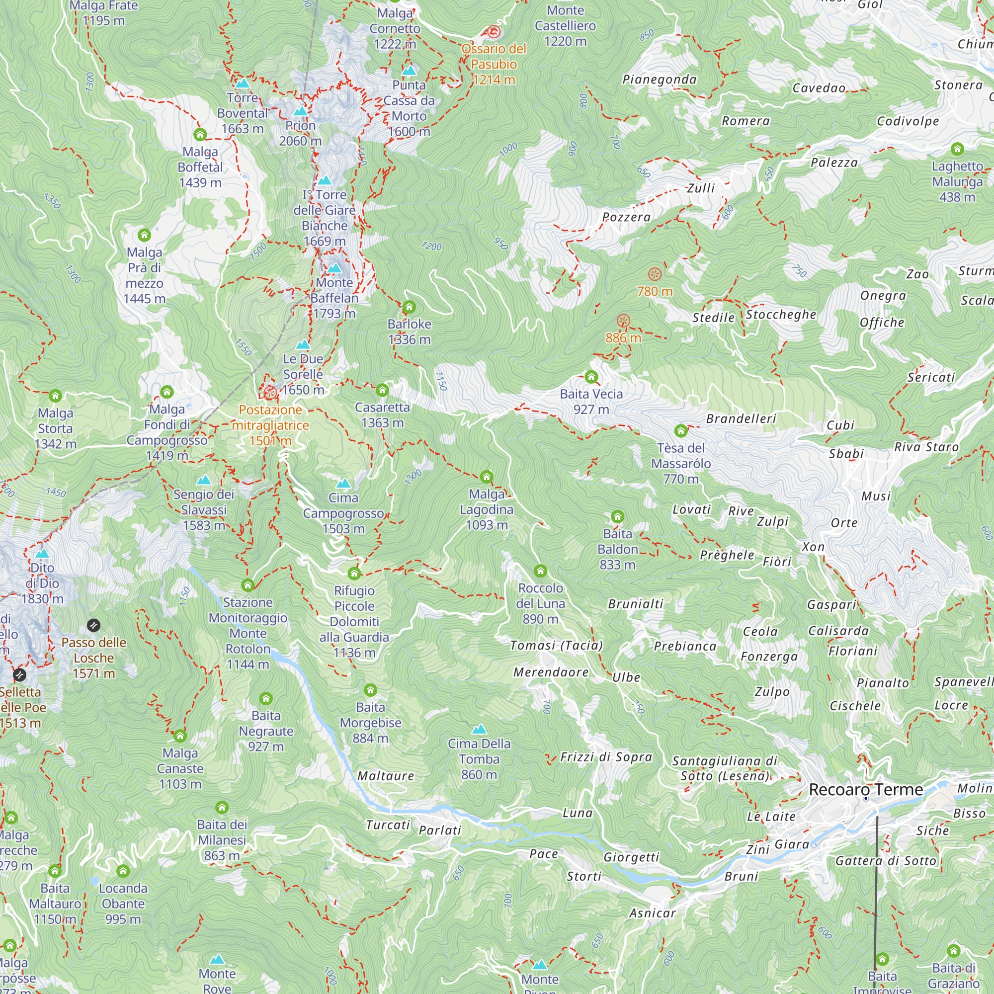 Tesa dei Carli map
