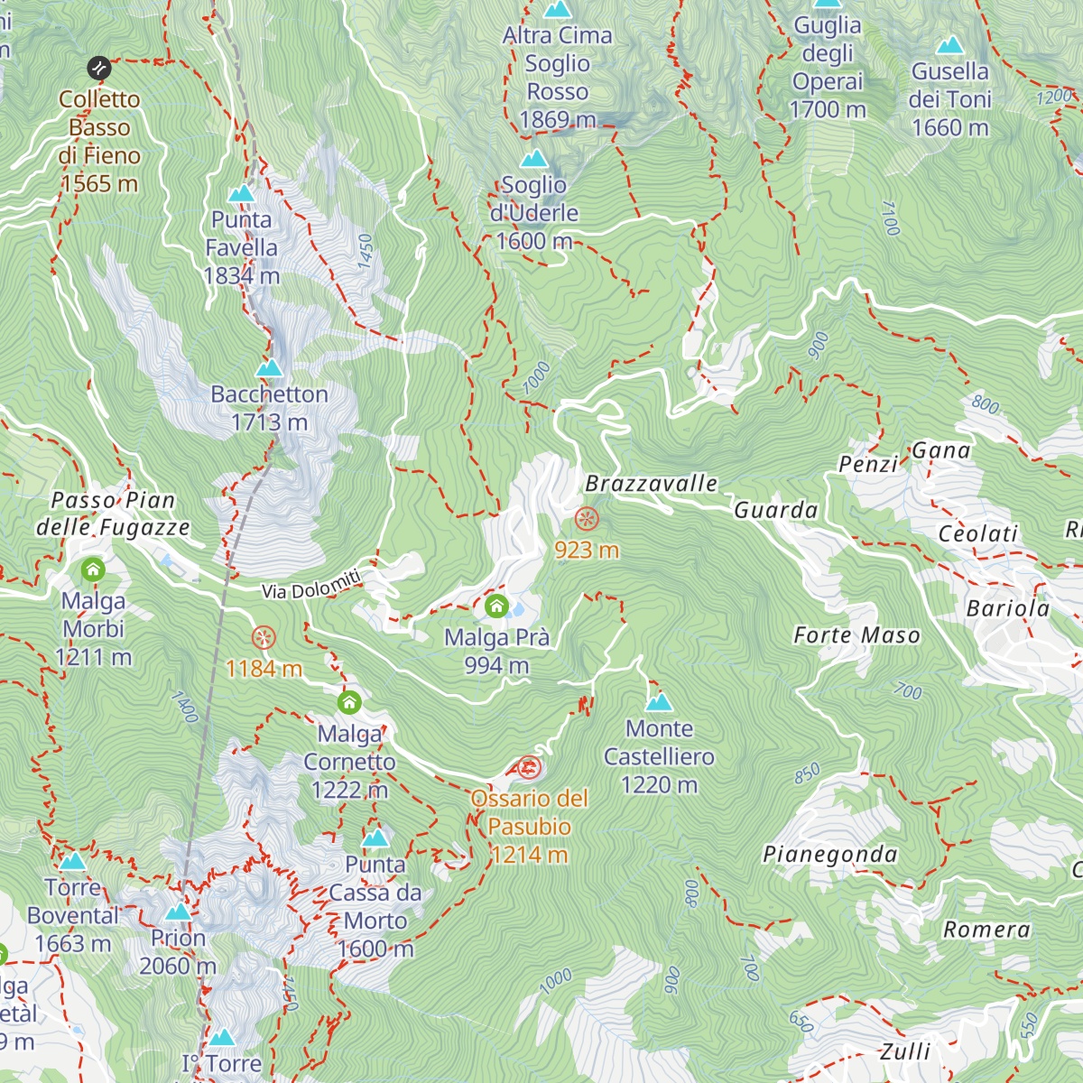 Rifugio Balasso map