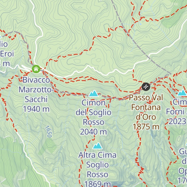 Map of Cimon del Soglio Rosso