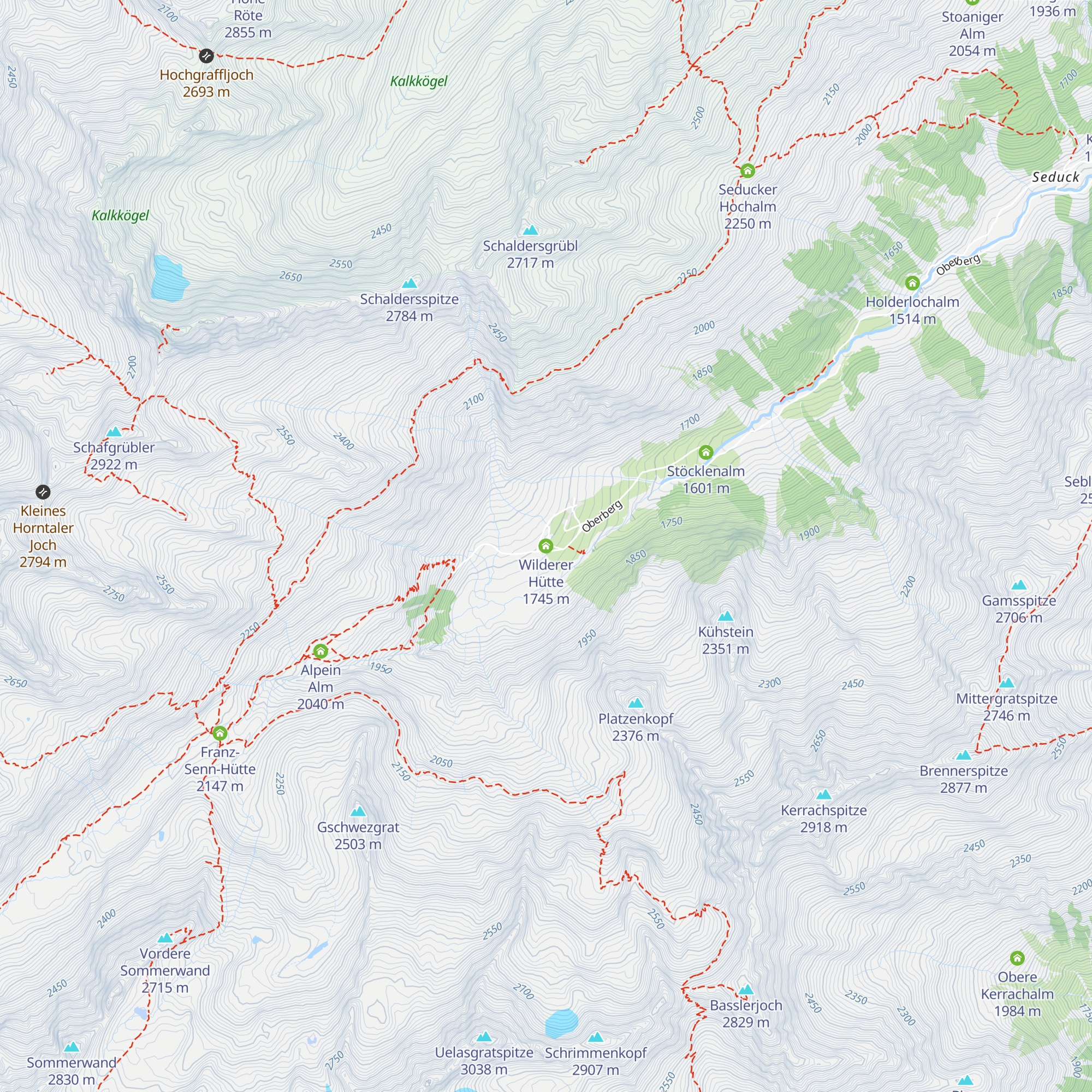 Wilderer Hütte map