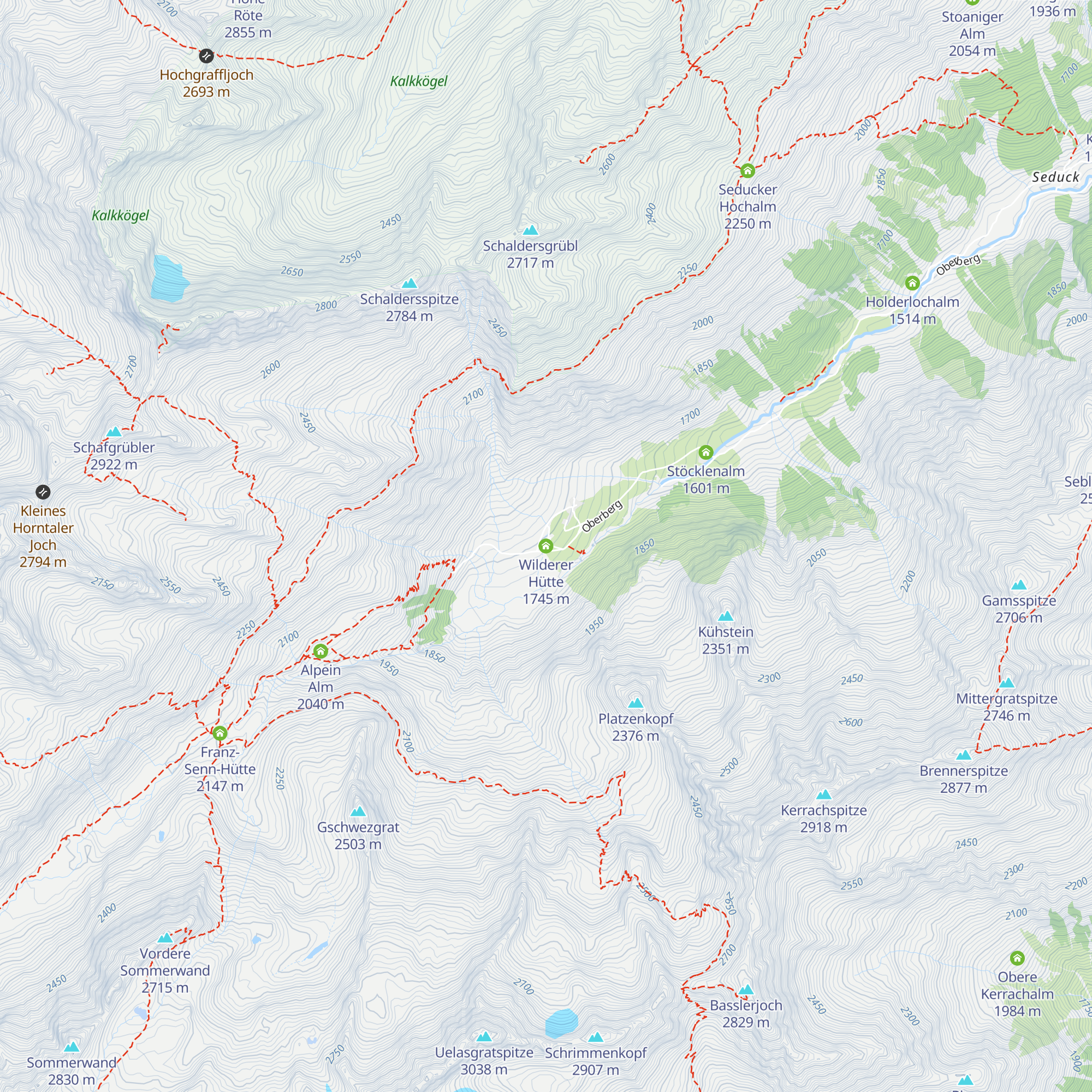 Wilderer Hütte map