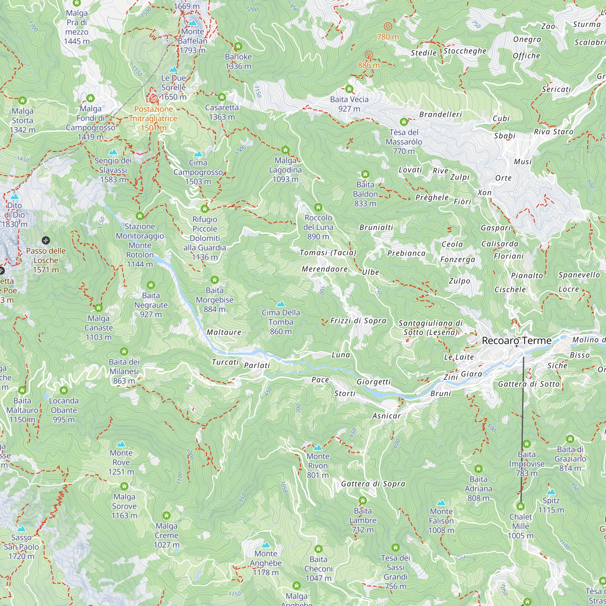 Tèsa del Santo map