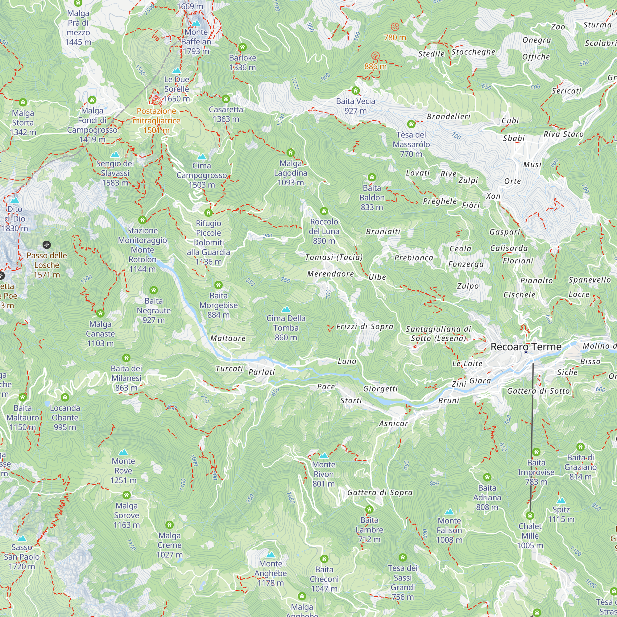 Tèsa del Santo map