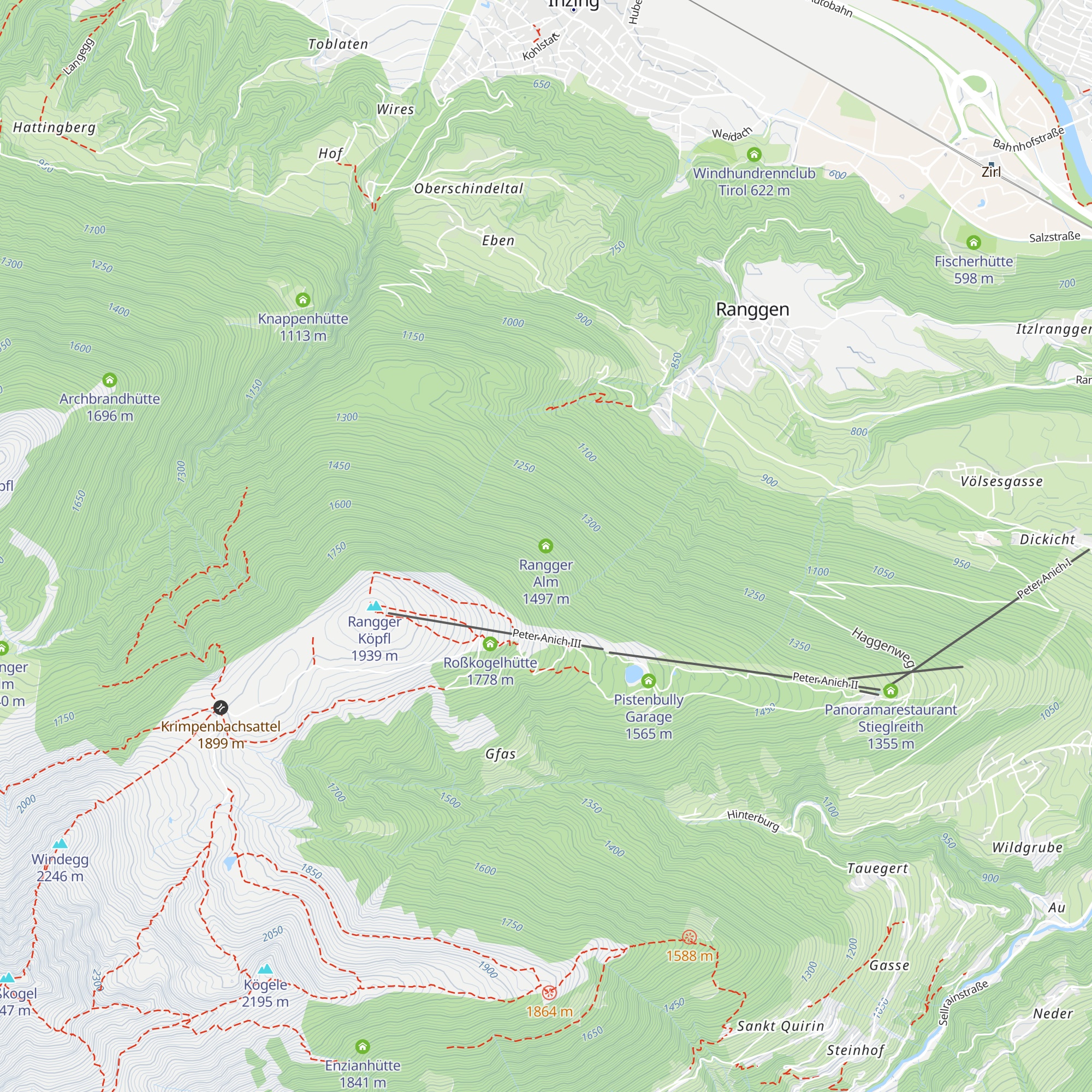 Rangger Alm map