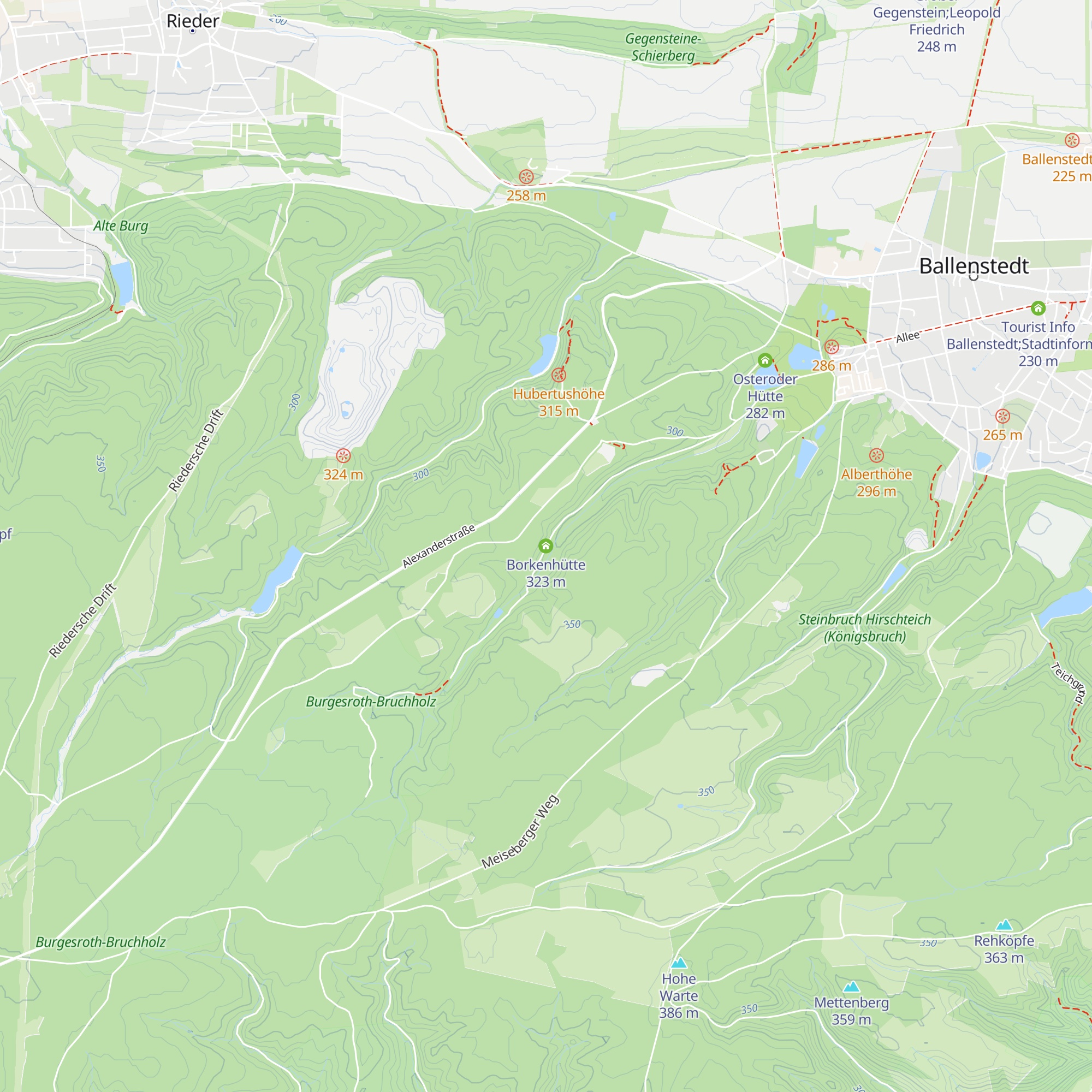 Borkenhütte map