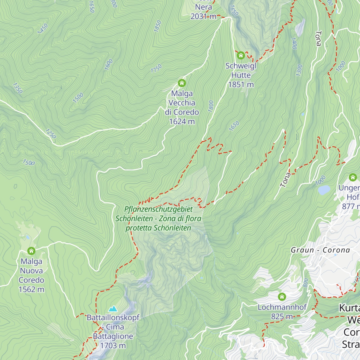 Kuhleger Hütt - Baita Kuhleger map