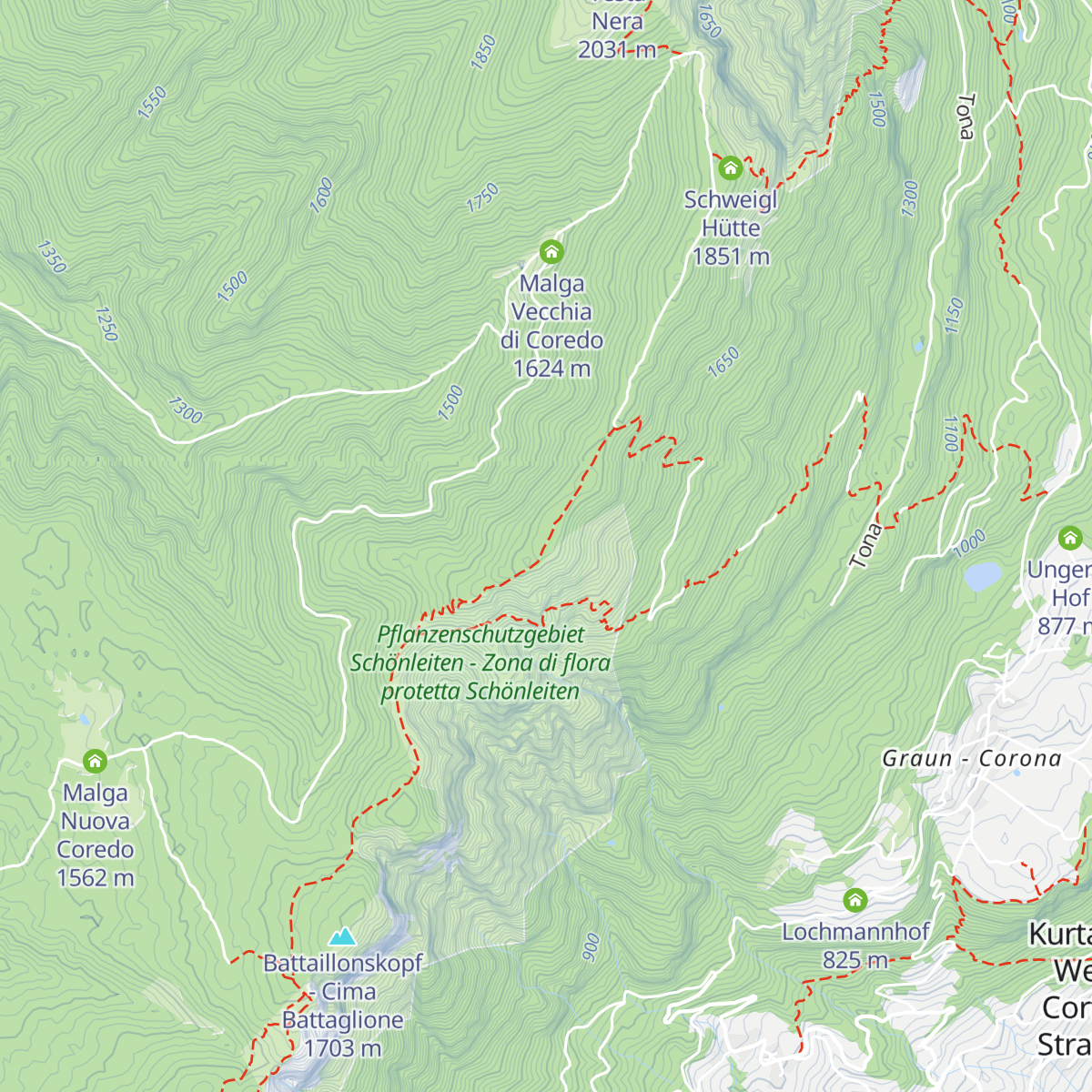Kuhleger Hütt - Baita Kuhleger map